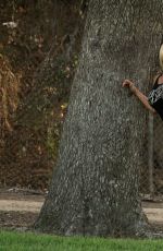 MARY CAREY Works Out in a Park in Los Angeles 07/13/2016