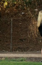 MARY CAREY Works Out in a Park in Los Angeles 07/13/2016