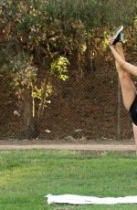 MARY CAREY Works Out in a Park in Los Angeles 07/13/2016
