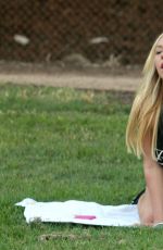 MARY CAREY Works Out in a Park in Los Angeles 07/13/2016