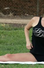 MARY CAREY Works Out in a Park in Los Angeles 07/13/2016