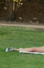 MARY CAREY Works Out in a Park in Los Angeles 07/13/2016