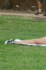 MARY CAREY Works Out in a Park in Los Angeles 07/13/2016