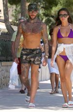 MEGAN MCKENNA and DANIELLE ARMSTRONG in Bikinis at a Pool in Mallorca 07/03/2016