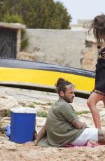 MEGAN MCKENNA in Bikini Having a Picnic on the Beach in Ibiza 06/29/2016