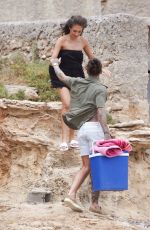 MEGAN MCKENNA in Bikini Having a Picnic on the Beach in Ibiza 06/29/2016