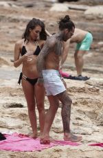 MEGAN MCKENNA in Bikini Having a Picnic on the Beach in Ibiza 06/29/2016