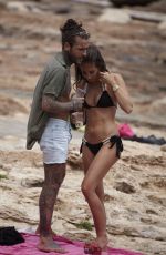 MEGAN MCKENNA in Bikini Having a Picnic on the Beach in Ibiza 06/29/2016