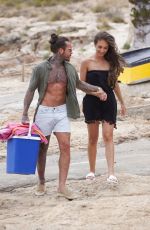 MEGAN MCKENNA in Bikini Having a Picnic on the Beach in Ibiza 06/29/2016