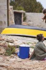 MEGAN MCKENNA in Bikini Having a Picnic on the Beach in Ibiza 06/29/2016
