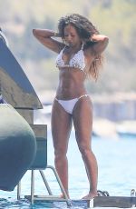 MELANIE BROWN in Bikini at a Boat in Ibiza 06/30/2016