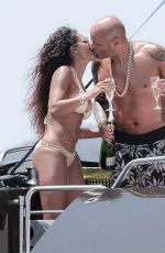 MELANIE BROWN in Bikini at a Yacht in Ibiza 06/28/2016