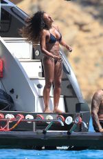 MELANIE BROWN in Bikini at a Yacht in Ibiza 07/03/2016
