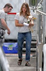 MELISSA BENOIST on the sSet of Supergirl 07/27/2016