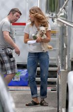 MELISSA BENOIST on the sSet of Supergirl 07/27/2016