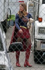 MELISSA BENOIST on the sSet of Supergirl 07/27/2016