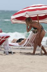 MICAELA TINELLI in Bikini on the Beach in Miami beach 07/15/2016