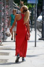 MICHELLE HUNZIKER Out and About in Milan 07/21/2016