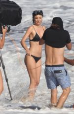 MIRANDA KERR in Bikini on the Set of a Photoshoot at a Beach in Malibu 07/18/2016