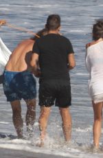 MIRANDA KERR in Bikini on the Set of a Photoshoot at a Beach in Malibu 07/18/2016
