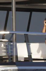 NAOMI CAMPBELL in Bikini at a Yacht in Ibiza 07/14/2016