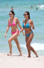 NATASHA OAKLEY and DEVIN BRUGMAN in Bikinis at a Beach in Miami 07/15/2016
