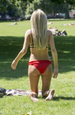 NICOLA HUGHES in Bikini in a Park in London 07/19/2016