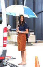 NINA DOBREV on the Set of Flatliners in Toronto 07/09/2016