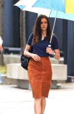 NINA DOBREV on the Set of Flatliners in Toronto 07/09/2016