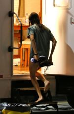 NINA DOBREV on the Set of Flatliners in Toronto 07/17/2016