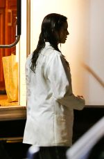 NINA DOBREV on the Set of Flatliners in Toronto 07/17/2016