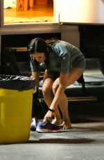 NINA DOBREV on the Set of Flatliners in Toronto 07/17/2016