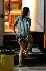 NINA DOBREV on the Set of Flatliners in Toronto 07/17/2016
