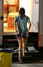 NINA DOBREV on the Set of Flatliners in Toronto 07/17/2016