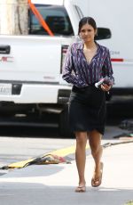 NINA DOBREV on the Set of Flatliners in Toronto 07/26/2016
