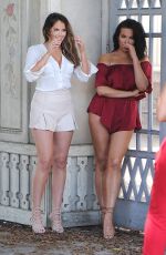OLIVIA and SOPHIA PIERSON on the Set of a Photoshoot in West Hollywood 07/01/2016
