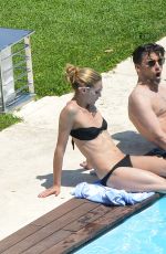 OLIVIA PALERMO in Bikini at a Pool in Capri 07/08/2016