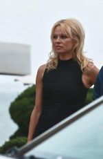 PAMELA ANDERSON at Nobu in Malibu 07/01/2016
