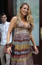 Pregnant BLAKE LIVELY Out and About in New York 07/13/2016