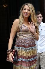 Pregnant BLAKE LIVELY Out and About in New York 07/13/2016