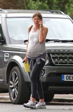 Pregnant JOOS OLIVER Out and About in London 07/08/2016