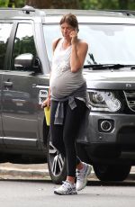 Pregnant JOOS OLIVER Out and About in London 07/08/2016