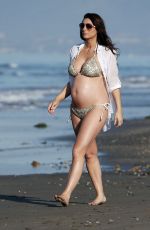 Pregnant LUISA ZISSMAN in Bikini in Marbella 07/01/2016