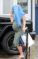 Pregnant TANYA BARDSLEY Leaves a Hair Salon in Wilmslow Cheshire 06/28/2016