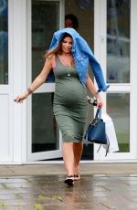 Pregnant TANYA BARDSLEY Leaves a Hair Salon in Wilmslow Cheshire 06/28/2016