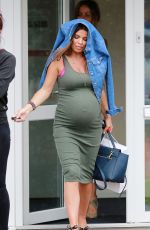 Pregnant TANYA BARDSLEY Leaves a Hair Salon in Wilmslow Cheshire 06/28/2016