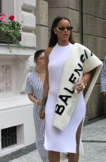 RIHANNA Out and About in Prague 07/27/2016