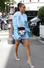 RIHANNA Out Shopping in Paris 07/29/2016