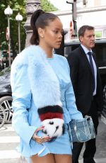 RIHANNA Out Shopping in Paris 07/29/2016