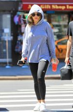 RITA ORA in a Hoodie Out in Tribeca 07/23/2016